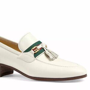 ISO Gucci Paride GG Tassel Loafers White or Two Tone Size 37EU 7US